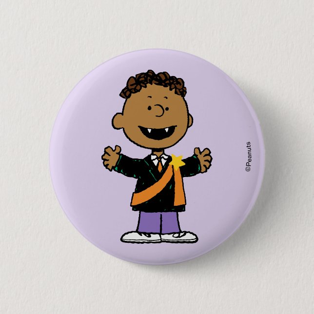 Peanuts | Franklin Halloween-Vampir Button (Vorderseite)
