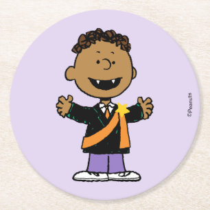 Peanuts Franklin Halloween-Vampir Runder Pappuntersetzer