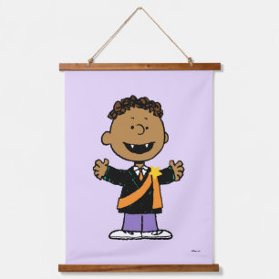Peanuts Franklin Halloween-Vampir Wandteppich Mit Holzrahmen