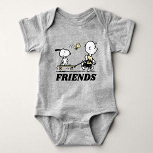 PEANUTS   Friends Skate Boarding Baby Strampler