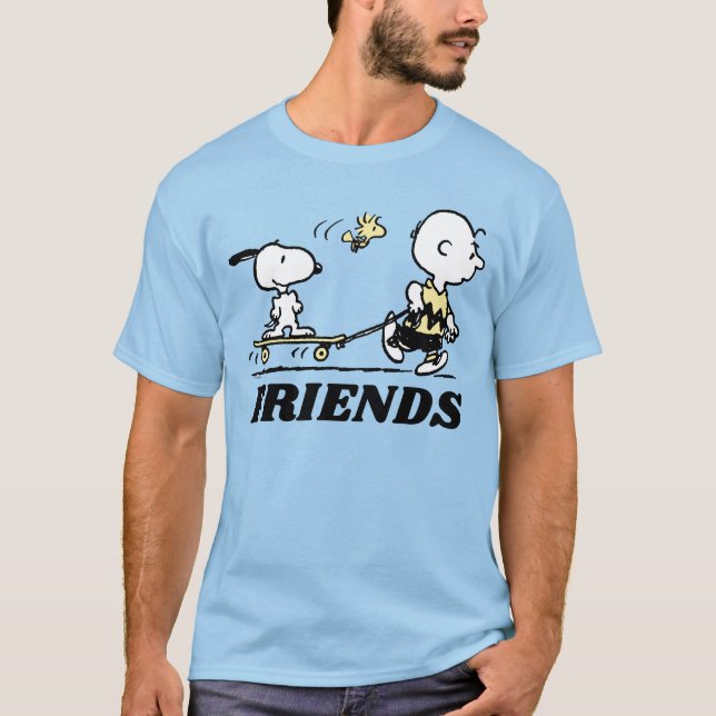 PEANUTS | Friends Skate Boarding T-Shirt (Vorderseite)