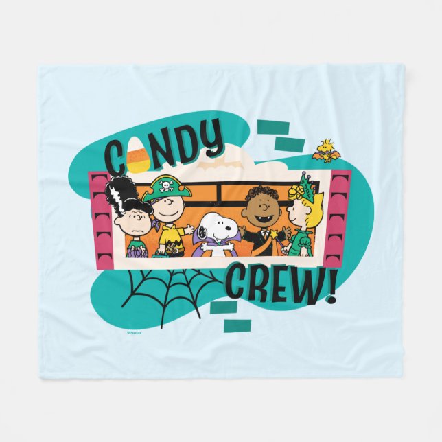Peanuts Gang Candy Crew Halloween Fleecedecke (Vorderseite (Horizontal))