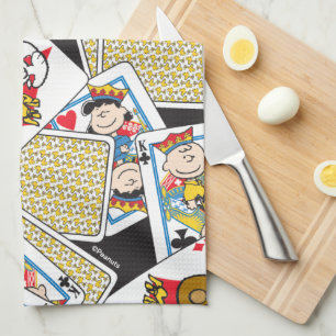 Peanuts Gang Card Deck Pattern Geschirrtuch