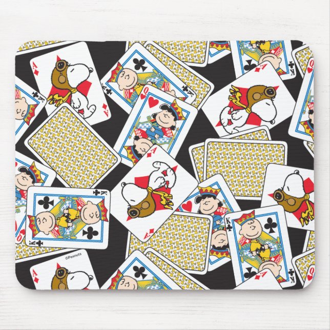 Peanuts Gang Card Deck Pattern Mousepad (Vorne)
