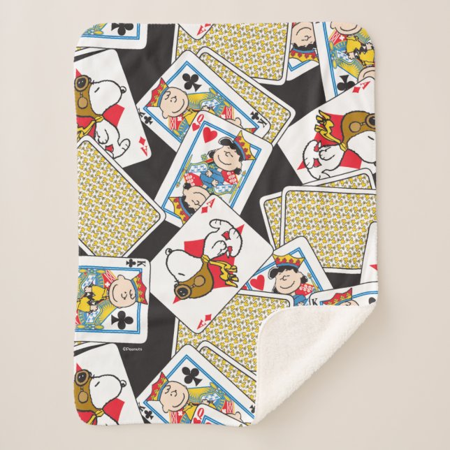 Peanuts Gang Card Deck Pattern Sherpadecke (Vorderseite)