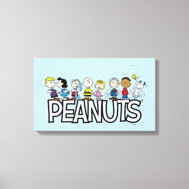 Peanuts Gang Group Lineup Leinwanddruck (Vorderseite)