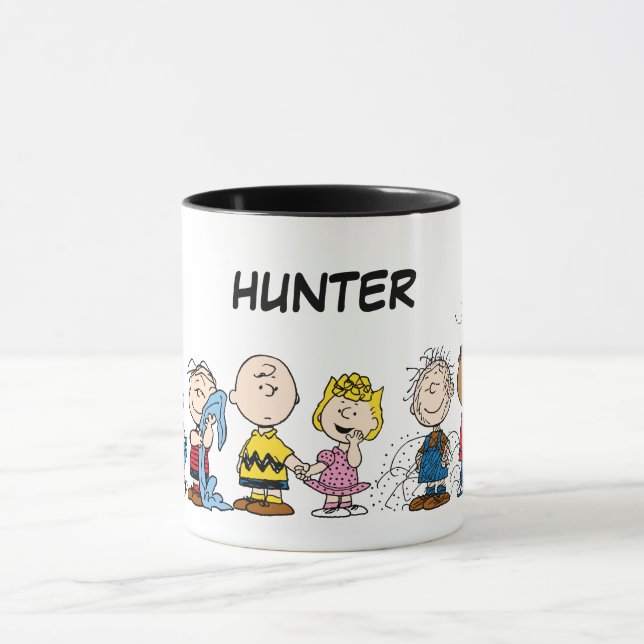 Peanuts Gang Group Lineup | Name hinzufügen Tasse (Zentrum)