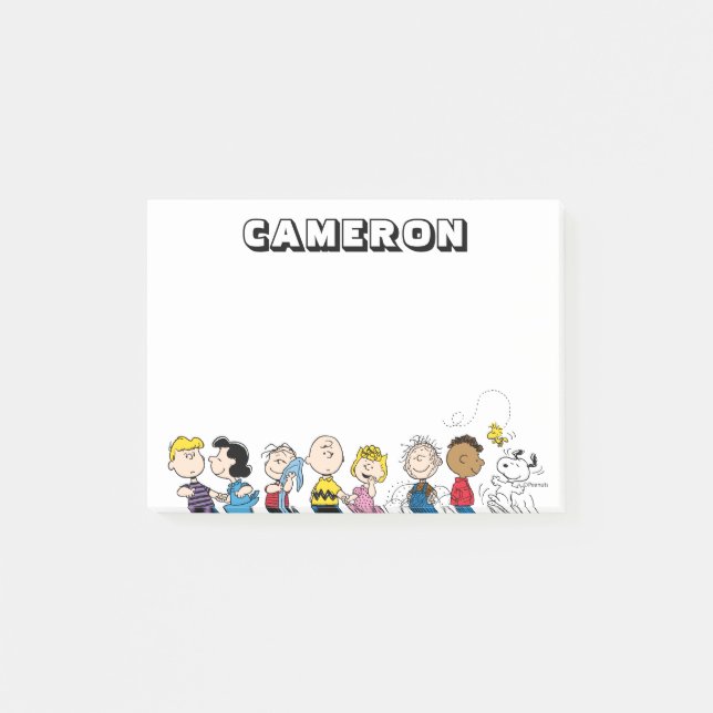 Peanuts Gang Group Lineup Post-it Klebezettel (Vorderseite)