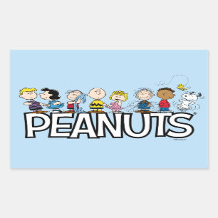 Peanuts Gang Group Lineup Rechteckiger Aufkleber