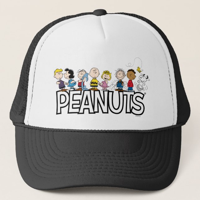 Peanuts Gang Group Lineup Truckerkappe (Vorderseite)