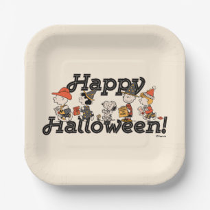 Peanuts-Gang Happy Halloween-Parade Pappteller