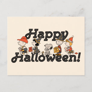 Peanuts-Gang Happy Halloween-Parade Postkarte