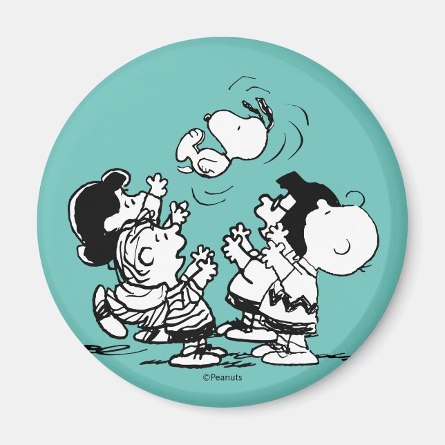 Peanuts Gang Lifting Snoopy Magnet (Vorne)