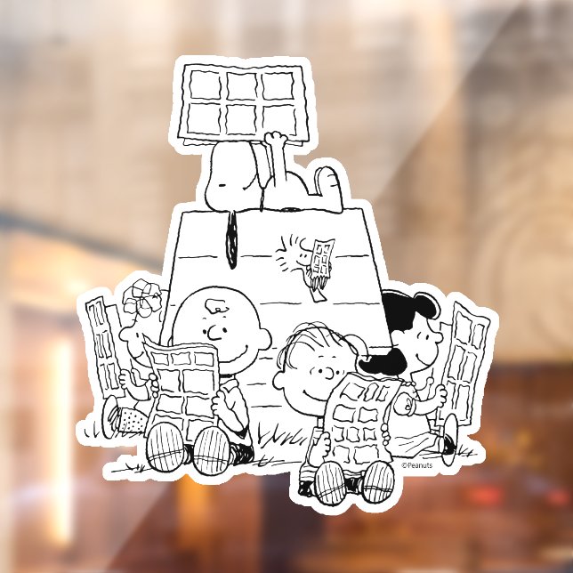 Peanuts Gang Reading Comic Fensteraufkleber (Blatt 2)