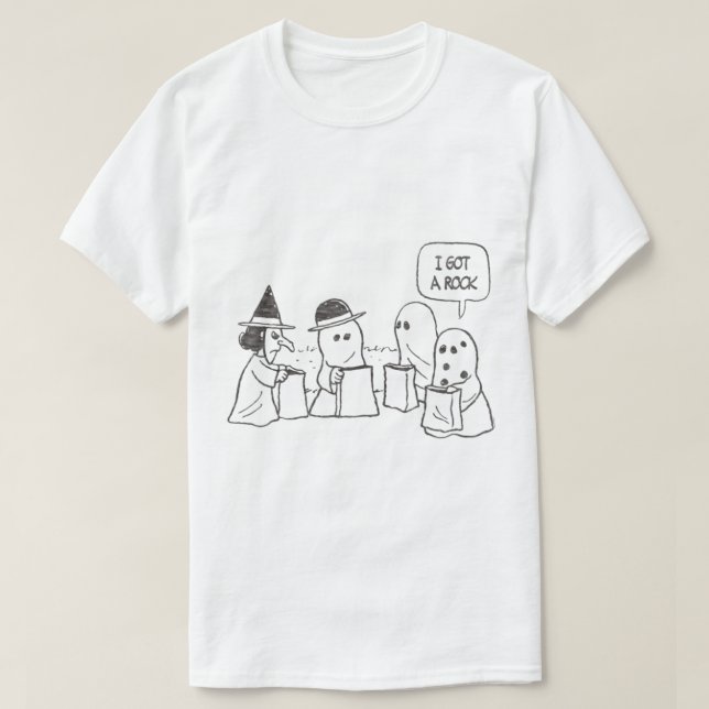 Peanuts Halloween Charlie Brown Ich got einen Rock T-Shirt (Design vorne)