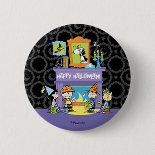 Peanuts Halloween-Geisterhallen Button