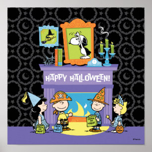 Peanuts Halloween-Geisterhallen Poster