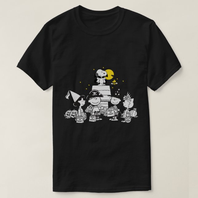 Peanuts Halloween Group Langschläfchen T-Shirt (Design vorne)