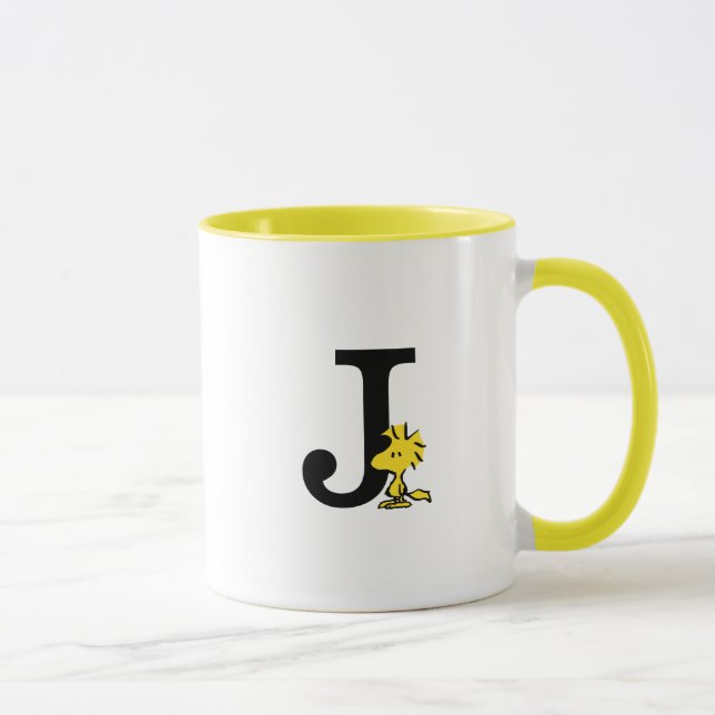 PEANUTS | Holz | Monogramm J Tasse (Rechts)