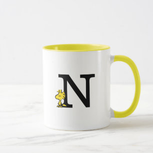 PEANUTS Holz Monogramm N Tasse