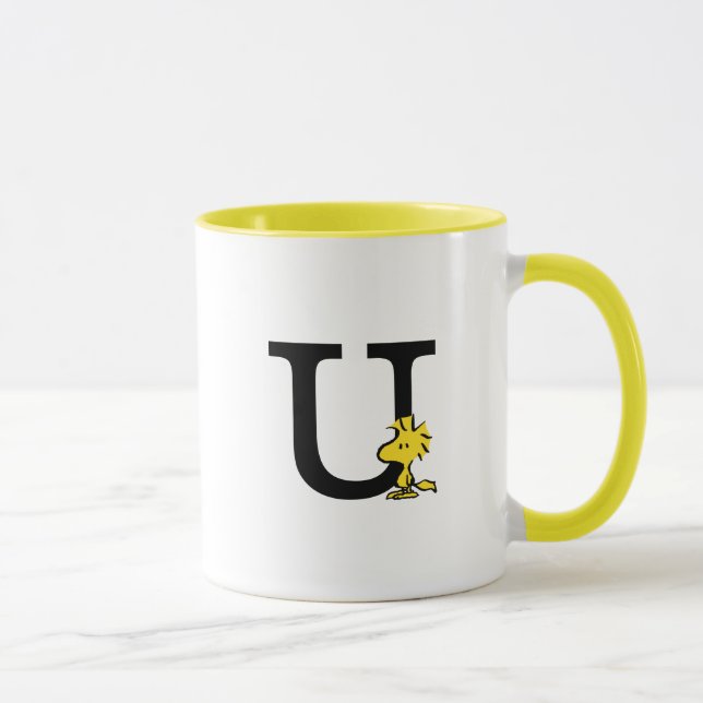 PEANUTS | Holz | Monogramm U Tasse (Rechts)