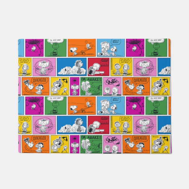 PEANUTS | Klassisches Comic Muster Fußmatte (Vorderseite)