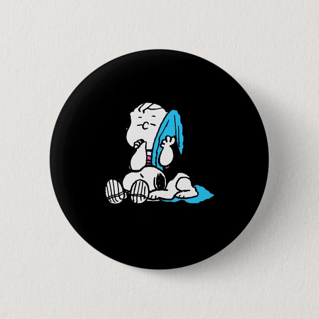 Peanuts Linus T Shirt  Button (Vorderseite)