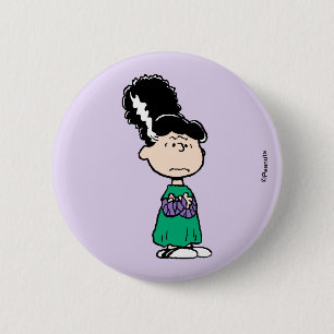 Peanuts Lucy Braut des Frankenstein Halloween Button