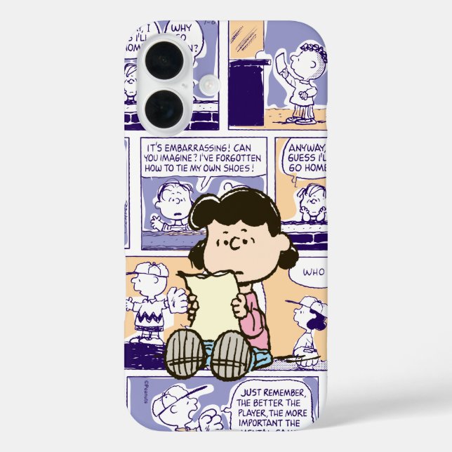 Peanuts | Lucy Comic Pattern Case-Mate iPhone Hülle (Rückseite)
