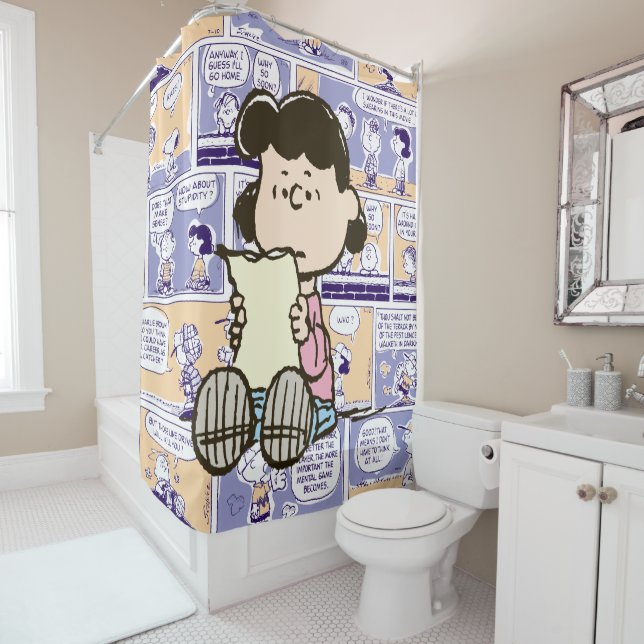 Peanuts | Lucy Comic Pattern Duschvorhang (Beispiel)