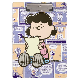 Peanuts Lucy Comic Pattern Klemmbrett
