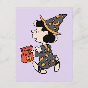 Peanuts Lucy Hexen Kostüm Halloween Postkarte