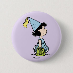 Peanuts Lucy Prinzessinnen-Kostüm Halloween Button