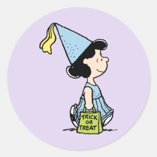 Peanuts Lucy Prinzessinnen-Kostüm Halloween Runder Aufkleber