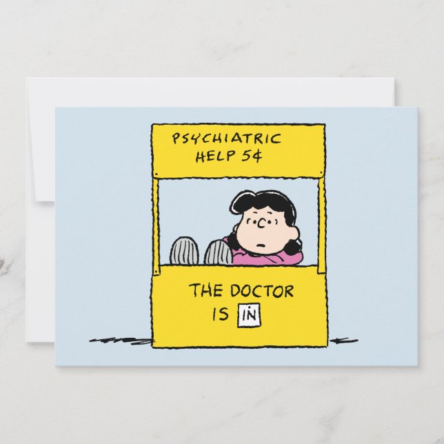 Peanuts | Lucy & the Doctor Is In Karte (Vorderseite)