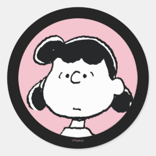 Peanuts Lucys Gesichter Runder Aufkleber