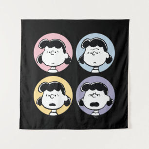 Peanuts Lucys Gesichter Wandteppich