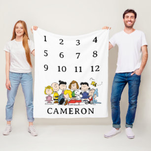 Peanuts   Monatsmilestone Baby Fleecedecke