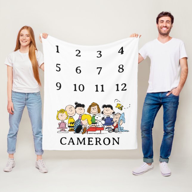 Peanuts | Monatsmilestone Baby Fleecedecke (Beispiel)