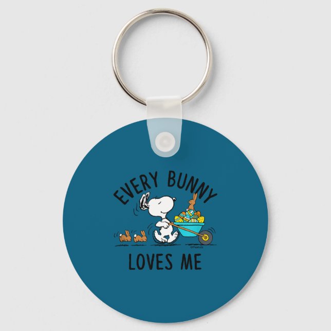 Peanuts - Ostern - jeder Hase liebt mich Peanuts - Schlüsselanhänger (Vorderseite)