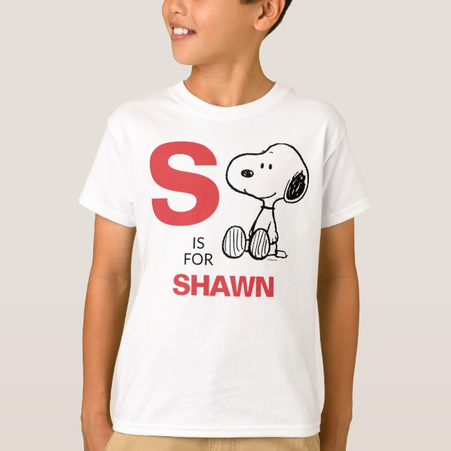 PEANUTS | Personalisierte Snoopie T-Shirt (Vorderseite)