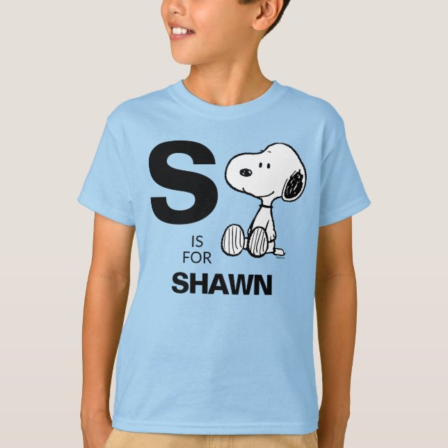 PEANUTS | Personalisierte Snoopie T-Shirt (Vorderseite)