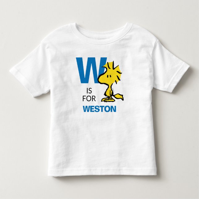 PEANUTS | Personalisiertes Holz Kleinkind T-shirt (Vorderseite)