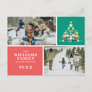 Peanuts   Pfefferminz-Weihnachtsbaum Feiertagspostkarte