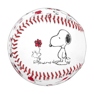 PEANUTS Rotes und schwarzes Muster Baseball