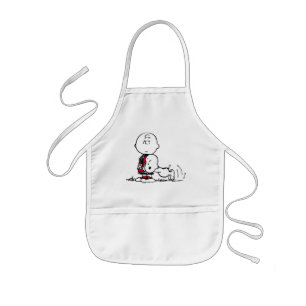 PEANUTS Rotes und schwarzes Muster Kinderschürze