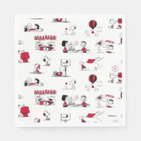PEANUTS | Rotes und schwarzes Muster