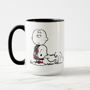 PEANUTS   Rotes und schwarzes Muster Tasse