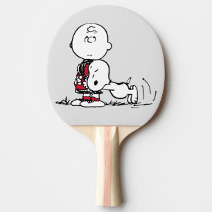 PEANUTS Rotes und schwarzes Muster Tischtennis Schläger