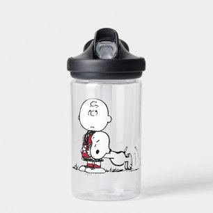 PEANUTS Rotes und schwarzes Muster Trinkflasche